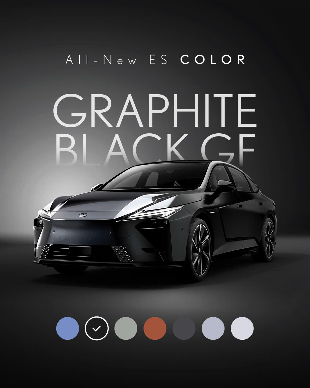 Màu Lexus ES 350h và ES 500e 2026 Graphite Black GF