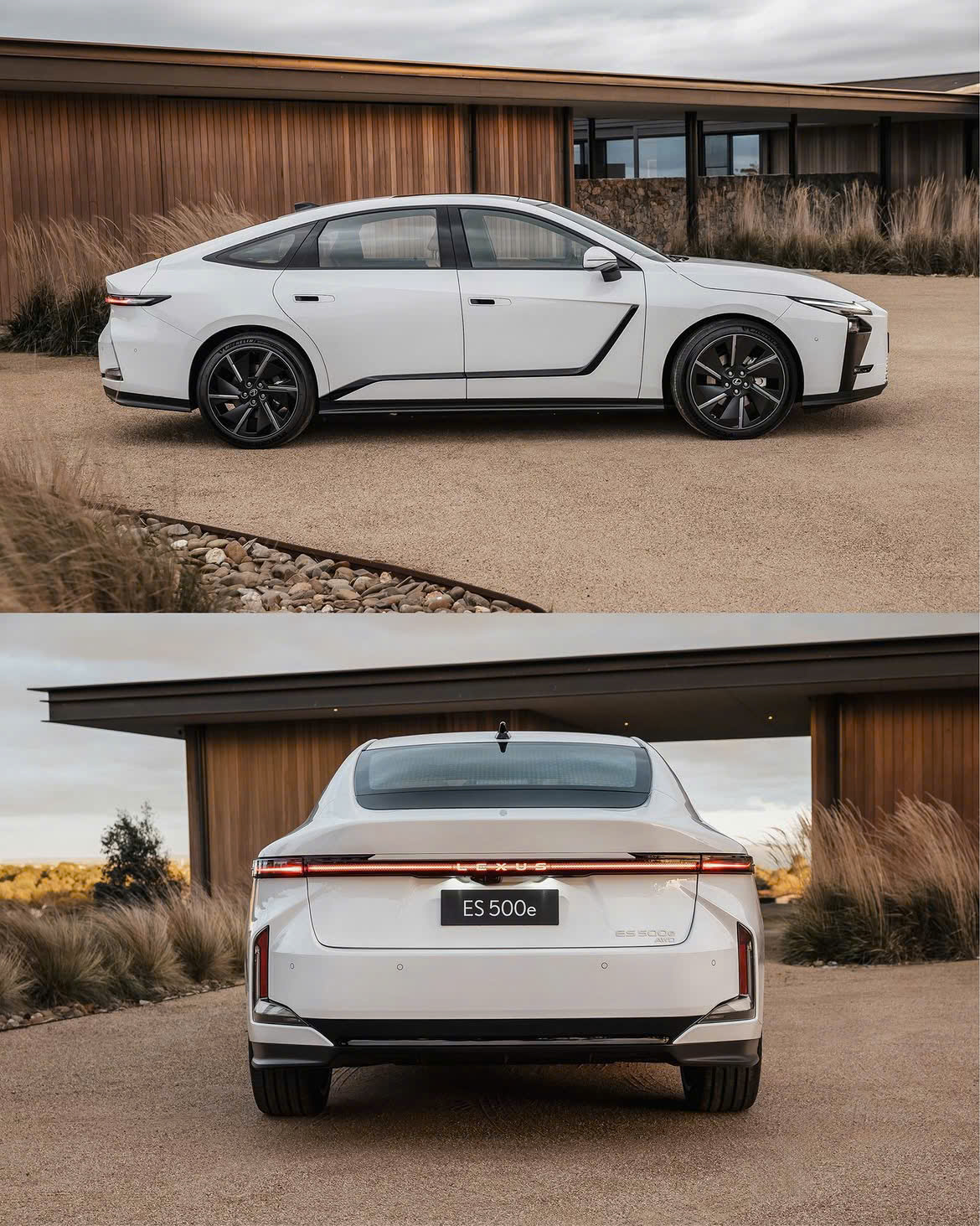Lexus ES 500e 2026 có phù hợp đi đường dài - thân xe và đuôi AWD