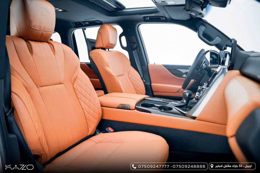 Nội thất Lexus LX 600 VIP hàng ghế trước màu cam