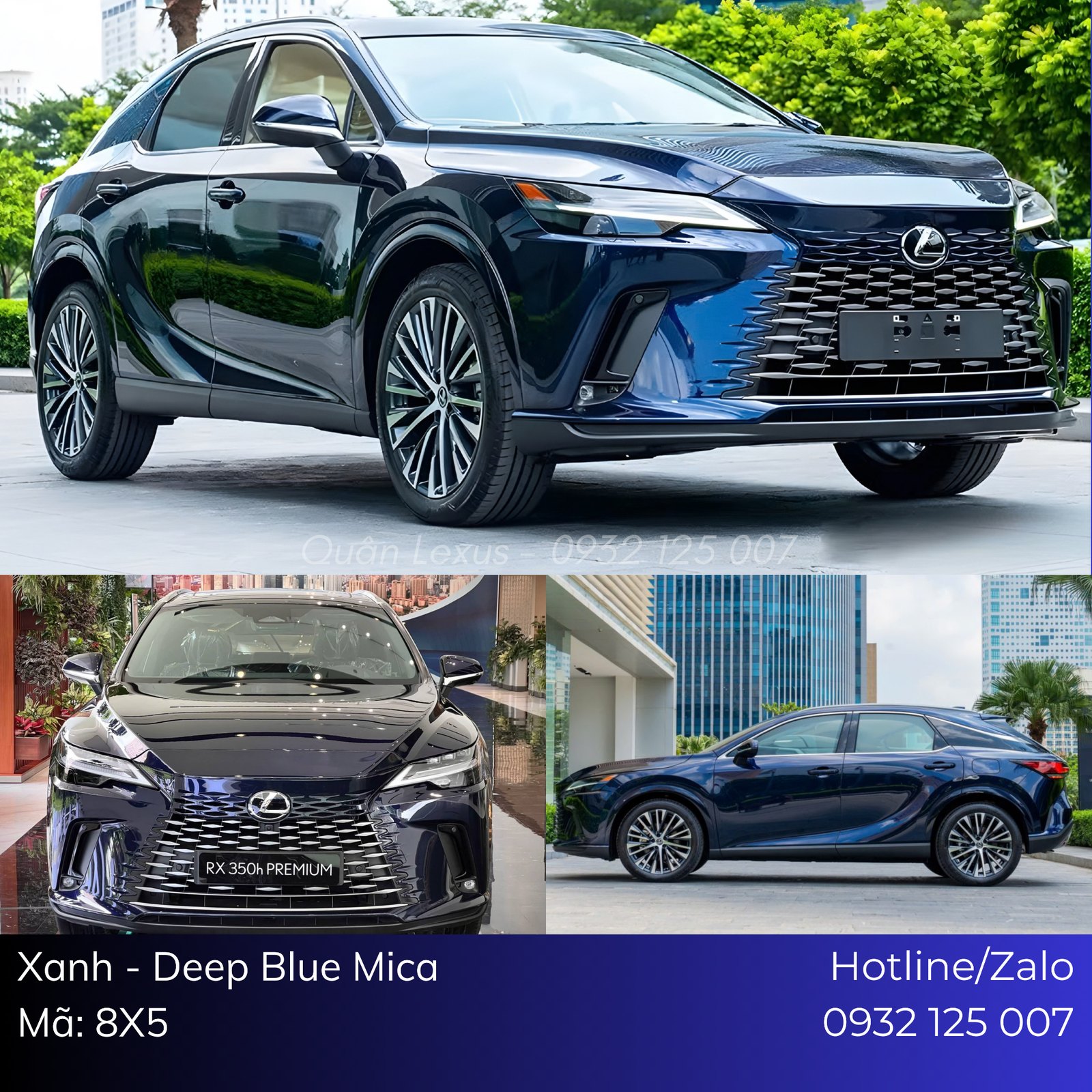 Lexus RX 350h màu Deep Blue Mica 8X5 thực tế