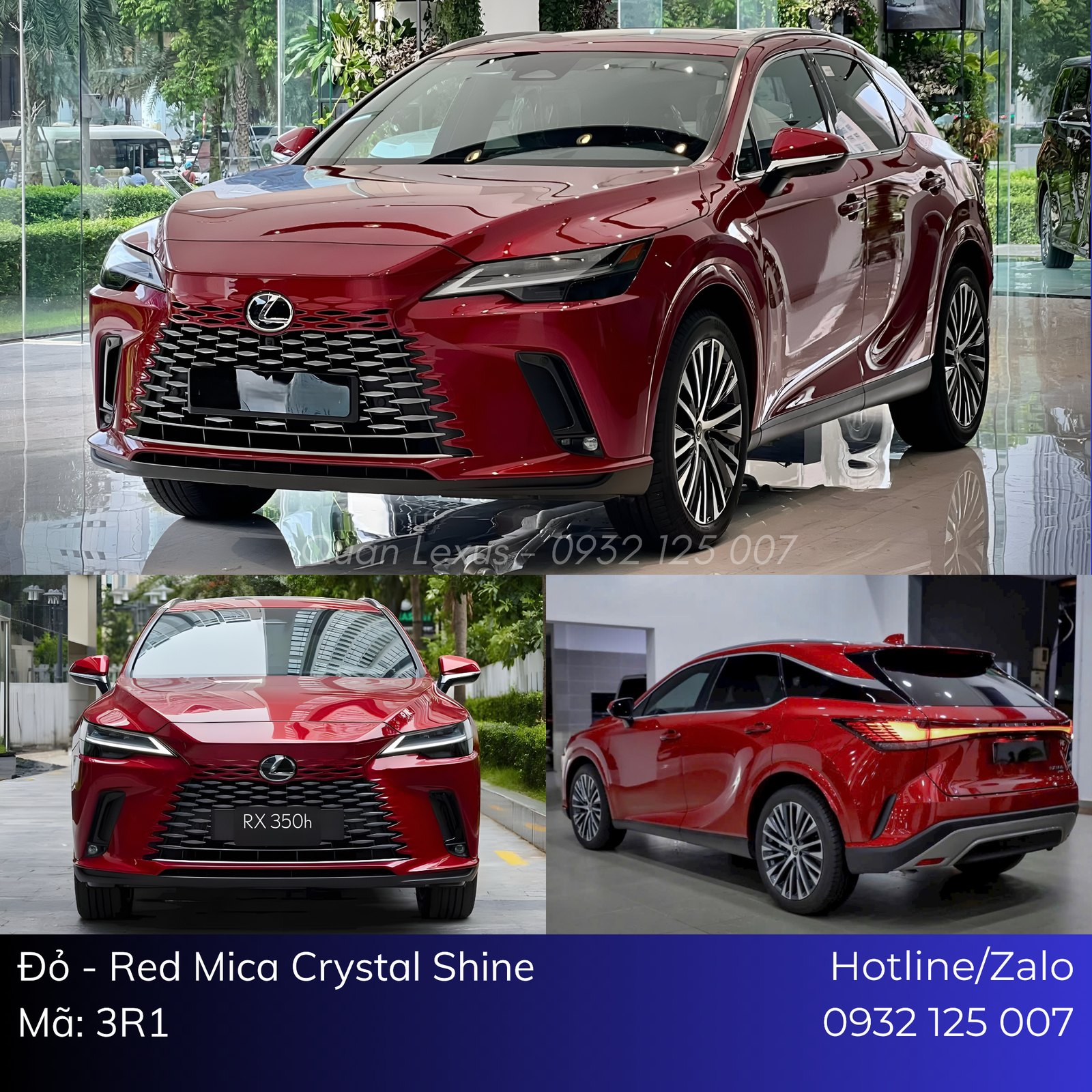 Lexus RX 350h màu Red Mica Crystal Shine 3R1 thực tế