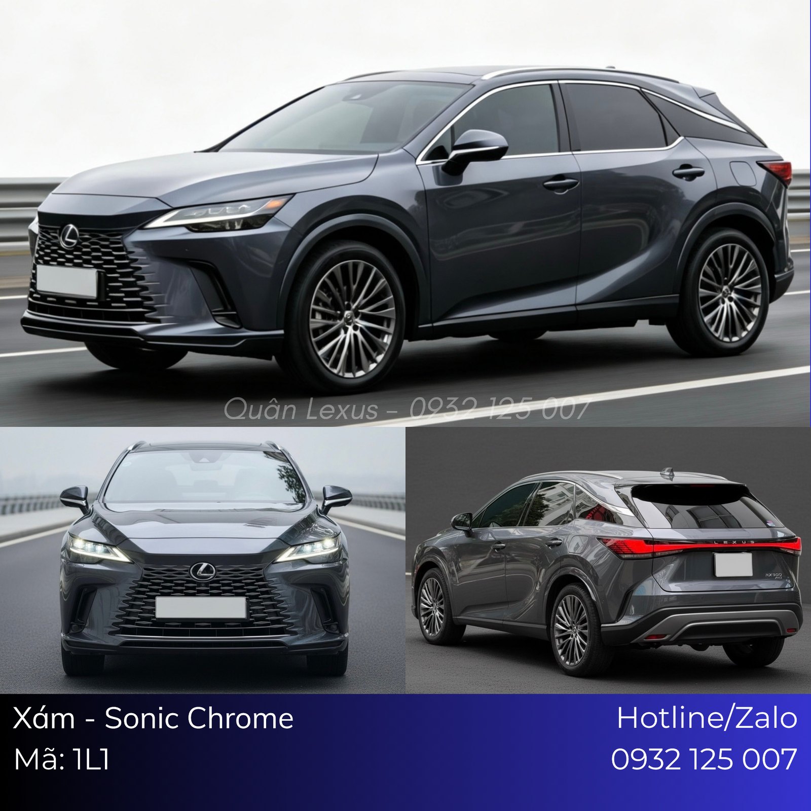 Lexus RX 350h màu Sonic Chrome 1L1 thực tế