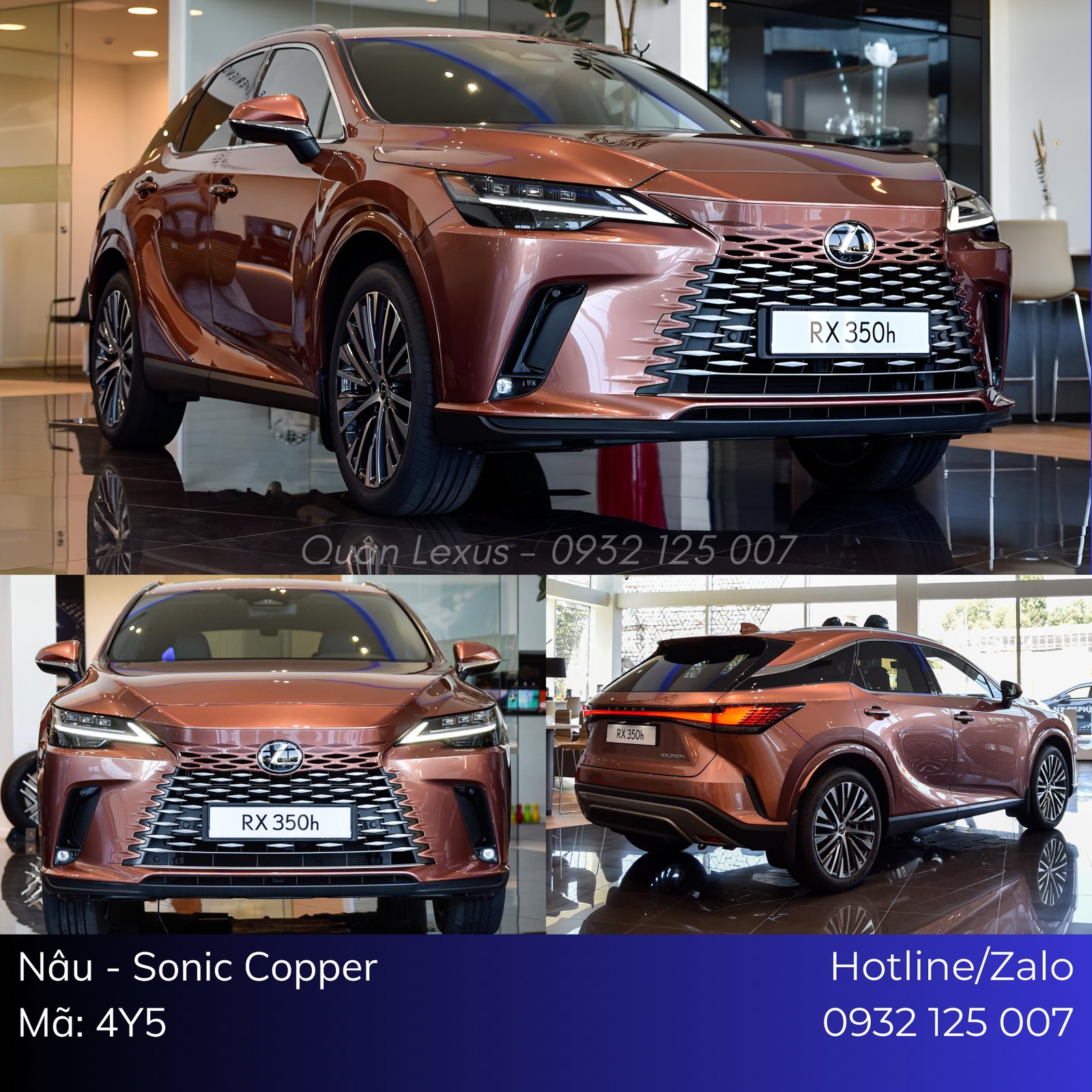 Lexus RX 350h màu Sonic Copper 4Y5 thực tế