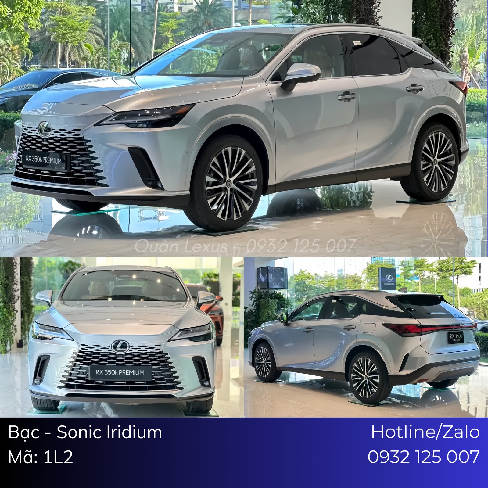 Lexus RX 350h màu bạc Sonic Iridium 1L2 thực tế